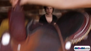Preview 1 of Indian Pron Xxxnx - Brunette licked and rimmed in the barn