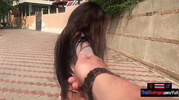 Preview 2 of Forced X Vidoes - Amateur teen couple she Thai and he European made a horny sex tape together