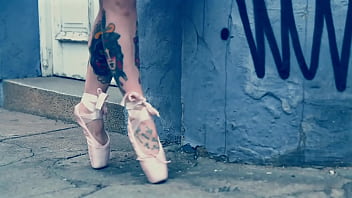 Preview 4 of Brooklyn Cuckold - Ballerina Wearing Ballet Shoes and Walking Down The Street