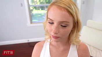 Preview 2 of Home Storey Xxx Videos - Fit18 - Dixie Lynn - Casting And Creampie 48kg Blonde Teen