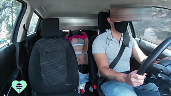 Preview 2 of Kalkini Sex - Hermosa se masturba dentro de mi uber y no se da cuenta que la estoy grabando