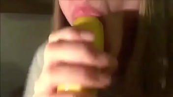 Preview 4 of Bangalixxx Vido - Hot girl lick banana like a dick