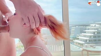 Preview 3 of South Hindi Hero Xxx - Rough Fucked in Doggystyle Redhead Girlfriend after Blowjob and Cum Inside