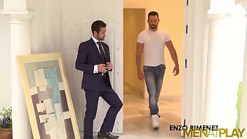 Preview 1 of Indian Anty Faking Small Bab - MENATPLAY Latin Enzo Rimenez Fucks Businessman Mike De Marko