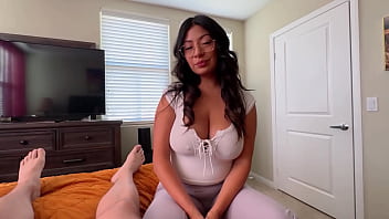 Preview 2 of Offering Wife To Men - Horny Latina Stepsis Needs a Place to Sleep So She Sucks &amp_ Rides My Big Cock - Cami Strella