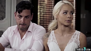 Preview 2 of Sma Moms 3gp - Skinny teen slut Elsa Jean tagged and fucked by a perv couple