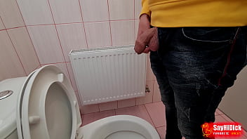 Preview 4 of Bnmj - Uncircumcised cock pees on the station toilet