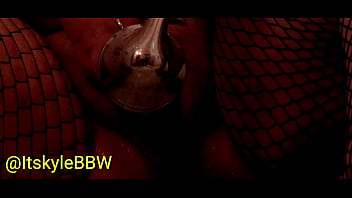 Preview 3 of Son Amd Mom Hot - ItsKylieBBW BBW Shower Play in Fishnets