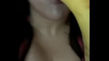 Preview 3 of Bokep Menantu Vc Mertua - Banana blowjob Tease Miss Madii shows skills