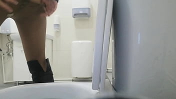 Preview 4 of Hubby Can Not Hit Like Bbc - Toilet Hidden cam ass and pussy