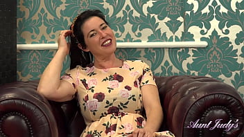 Preview 1 of Tube Naked Ufc Ring Girls - AuntJudys - Busty 42yo UK MILF Janey gets herself off at the Office Party
