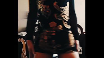 Preview 2 of Ashley Emma Perv Cam Porn - crossdresser dancing in black dress