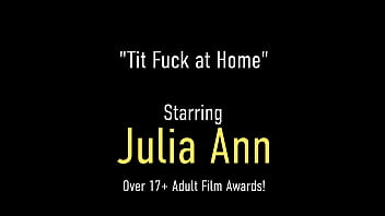 Preview 1 of Xxx Sex Anties - Beautiful Boobjob By Busty Cougar Julia Ann As She Titty Fucks A Cock!