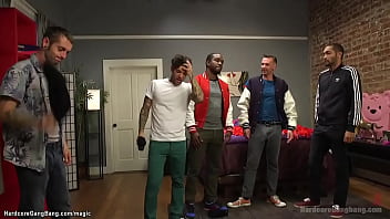 Preview 1 of Big Black Bush - Cheerleader group interracial fucked