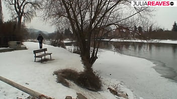 Preview 1 of X Nigro Sex - Fucking in the snow,  he actually gets hard in spite of the cold