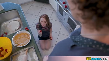Preview 1 of Sixty Hot Video - We were making some dessert in the kitchen when my cute GF dropped on her knees