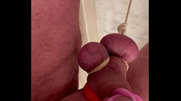 Preview 3 of Finland Video Pornc - Testical stretching with 5 lbs