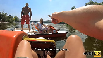 Preview 2 of Ill Tell Dad Mom - HUNT4K. For money chesty hottie is drilled by hunter in forest near BF