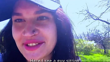 Preview 1 of Hijab Mastabate - Blowjob challenge in public to a stranger,  the guy thought it was prank