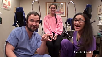 Preview 3 of Bf Tanpa Sensor - TSA Agent Lilith Rose Strip Searches Kitty Catherine Before Taking Her 4 Cavity Search By Doctor Tampa! Watch The Full 1  Hour Movie Only At BondageClinic! Reup