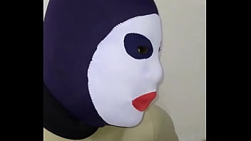 Preview 3 of Gujaratisaxi - Zentai slave feel pain after CBT eye contact lens