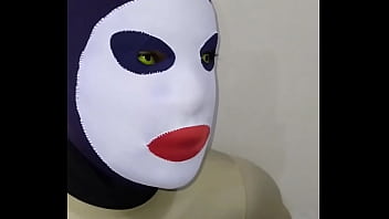Preview 1 of Gujaratisaxi - Zentai slave feel pain after CBT eye contact lens