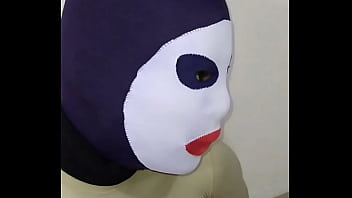 Preview 4 of Gujaratisaxi - Zentai slave feel pain after CBT eye contact lens