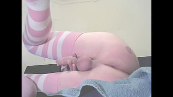 Preview 3 of Girl Discharge In Boy Mouth - Sissy cumming between her thighs