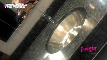 Preview 2 of Momy Hoh - Euroslut Best Of Risky and Obscene Public Masturbation Orgasms in the Gym Locker Room Part 1