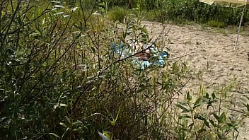 Preview 2 of Tayang Maim Sex - Big Dick Guy Jerks Cock Near Sunbathing Nude Beach Girl