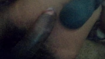 Preview 4 of Young Boy Elder Women Xxx - Girlfriend La Nefertiti Perkins Teasing Herself With A Vibrator While Playing With Her Big Uncut Cock For Sweet Release