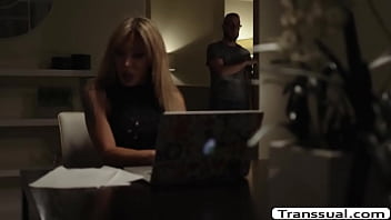 Preview 1 of Ellie Ido Cumming - TS Eva enjoys sucking dudes hard boner