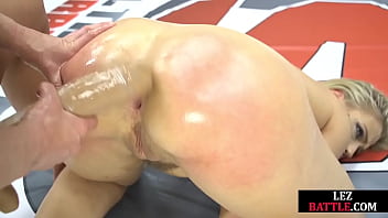 Preview 4 of Nung Ve Dem - Wrestling bikini dykes fingering before strapon