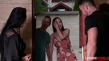Preview 1 of Grade 8 Sex Scandal - Bed &amp_ Breakfast Turns to Pussy Eating &amp_ Blowjobs With Wild Guests GP1833