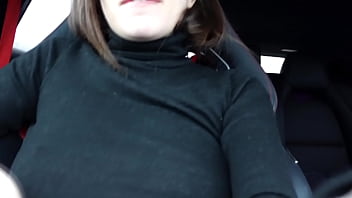 Preview 1 of Legs Kiss - A beautiful fellow traveler with big tits rewarded for the trip by sucking my dick!