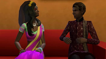 Preview 1 of Cuckold Watching Wife Tied Down - INDIAN FIRST NIGHT SEX AFTER THE WEDDING