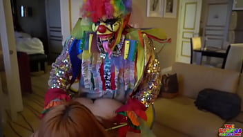 Preview 1 of Search Xxey Video Village - Busty Redhead Milf gets her pussy destroyed by clown