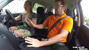 Preview 2 of Tamil Xnvideo - Euro student publicly fucked in driving lesson