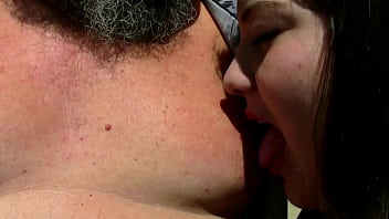 Preview 3 of Blueporn Com - Chubby 19 Year Old Lizzy Kissing Old Man&#039_s Nipples
