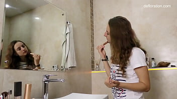 Preview 1 of Deflorent Com - Margaret Robbie first time shower masturbation