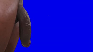 Preview 1 of Seachapetube Malay Perupuwa - Huge black cock green/blue screen