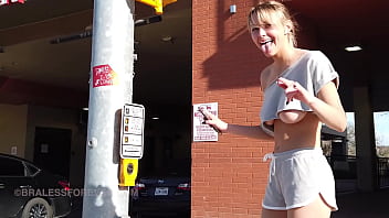 Preview 3 of Tee Pov - Sexy under-boob top in public