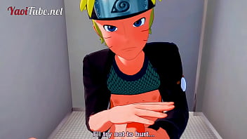 Preview 2 of Horny Teacher Forces Student - Naruto Yaoi Hentai 3D - Kiba x Naruto in a public To. First Time. Handjob,  blowjob and Anal with multiple cums