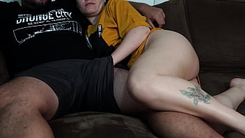 Preview 1 of Arabe Yujize Com - BLOWFLIX with my STEP SISTER,  she made me a great blowjob when watching our favorite movie