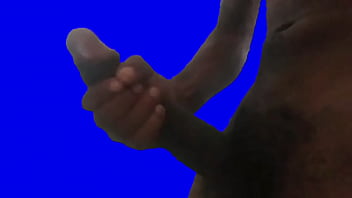 Preview 2 of Steepsister Fuck By Bro - Chroma key,  green/blue screen black cock jerking off  huge bbc solo