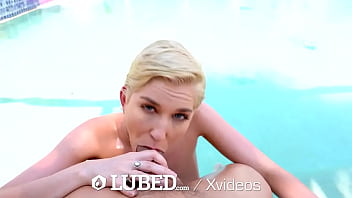 Preview 3 of Xxx Kantor - LUBED Freaky Pool Babe Skye Blue Cums Hard