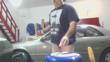 Preview 4 of Old Man And Moms - JoeyDSmoothPlumpButt Jiggles with Anal Dildo