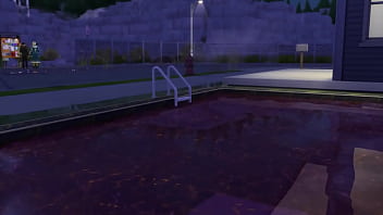 Preview 2 of The Wariors - Porn Cap 2 fue a la piscina con hinata a ayudarla a nadar hinata seduce a su propio hijastro le hace sexo oral ella se lo termina follando adentro y fuera de la piscina