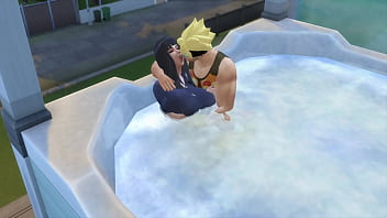 Preview 4 of Nom Sex With Son - Boruto Porn BBW Cap 2 Despues de un entrenamiento boruto y hinata fueron a darse una ducha y terminan follando madrastra eh hijastro la madrastra lo goza como nunca le acaban adentro