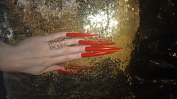 Preview 2 of Baby Xxxx - Scrap long extreme nails Lady L (video short version)